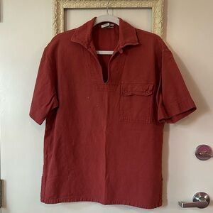 TILLEY COTTON | Rust Red Casual Shirt